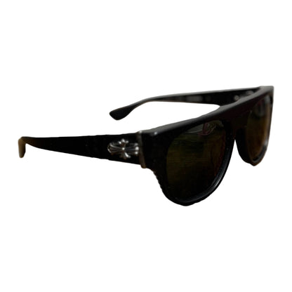 Gafas de sol Jacktastic con forma de corazón cromado en negro