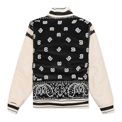 Rhude Bandana Bomber Jacket 'Black/White'
