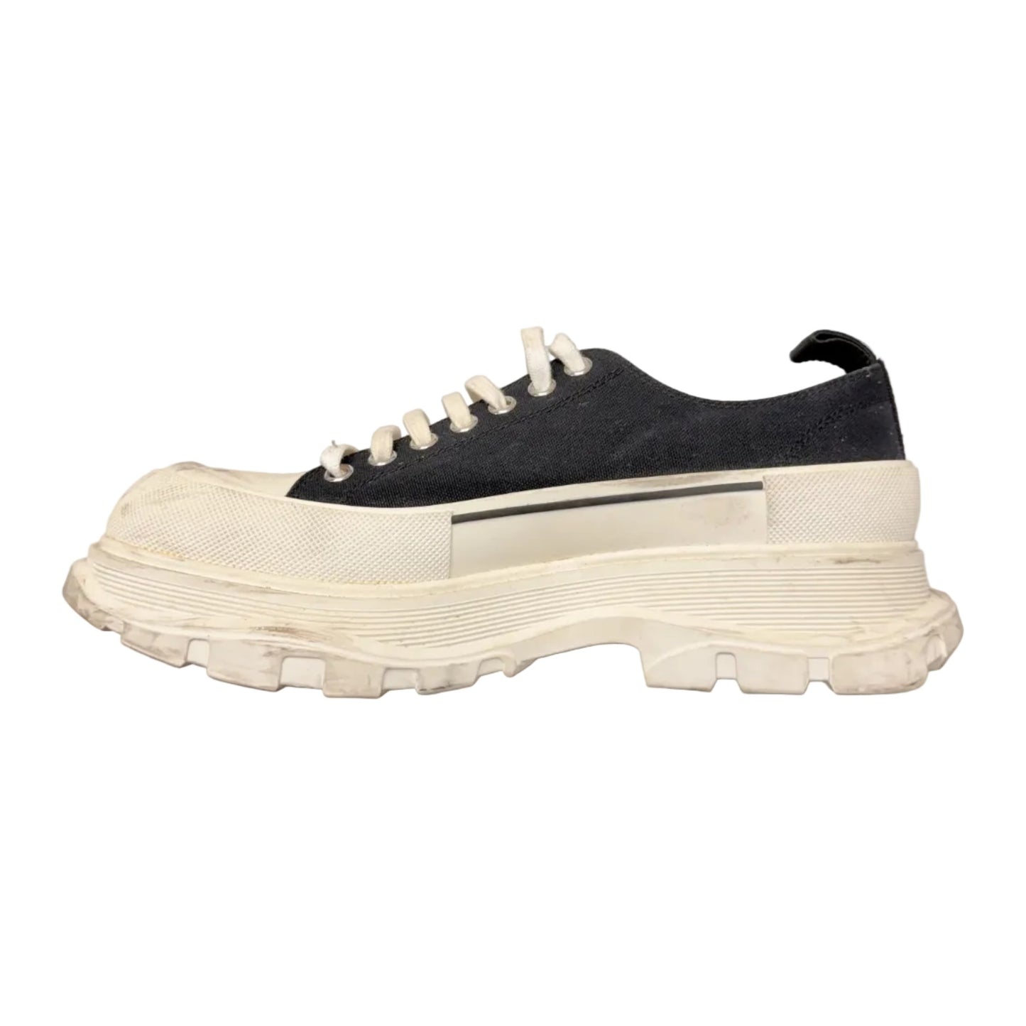Alexander McQueen Wmns Tread Slick Lace Up 'Black White' (Pre-owned)