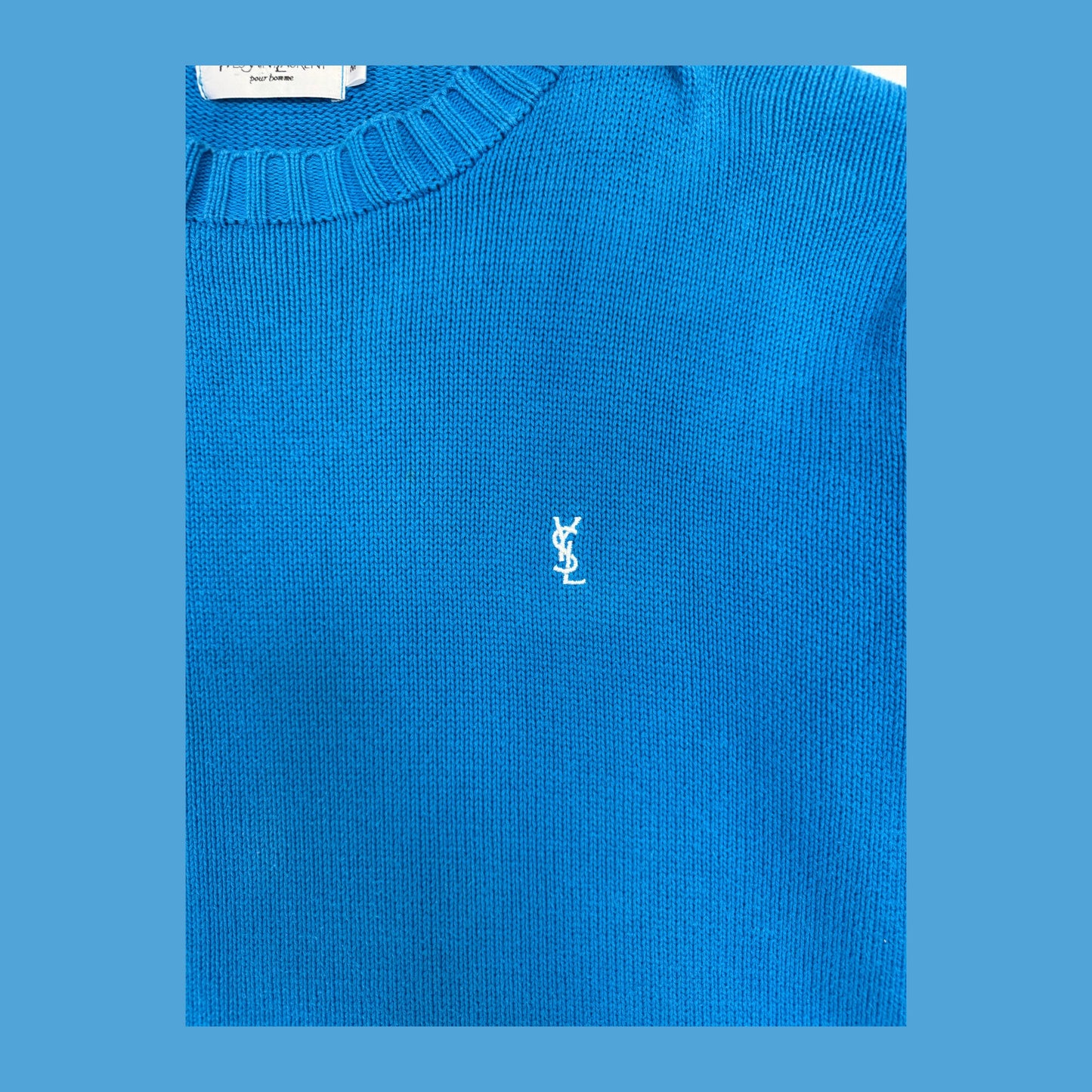 Yves Saint Laurent Sweater 'Blue' (Pre-Owned)