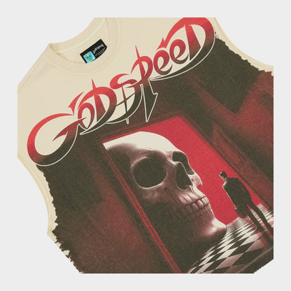 Godspeed Fate’s Doorstep Sleeveless T-Shirt 'Bone'