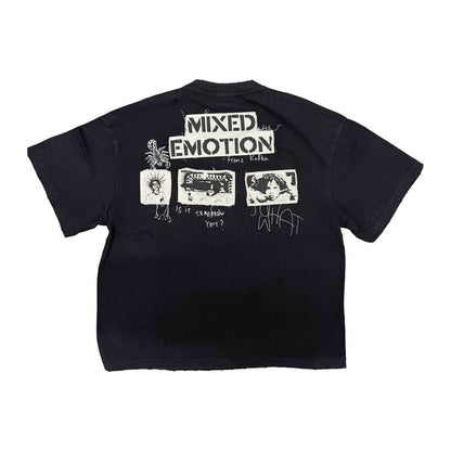 Mixed Emotion Stamped Tee 'Black'