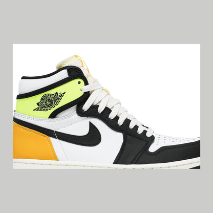 Jordan 1 Retro High White Black Volt University Gold