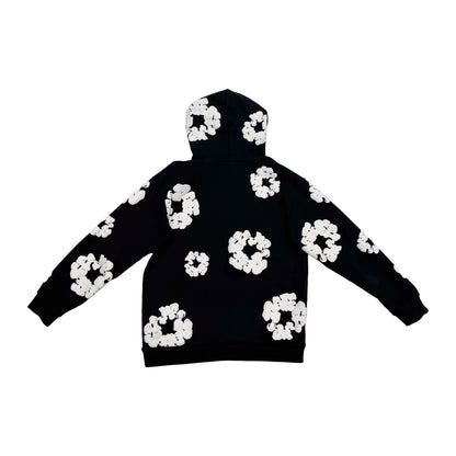 Denim Tears Cotton Wreath Hoodie 'Black/White' (Pre-Owned)