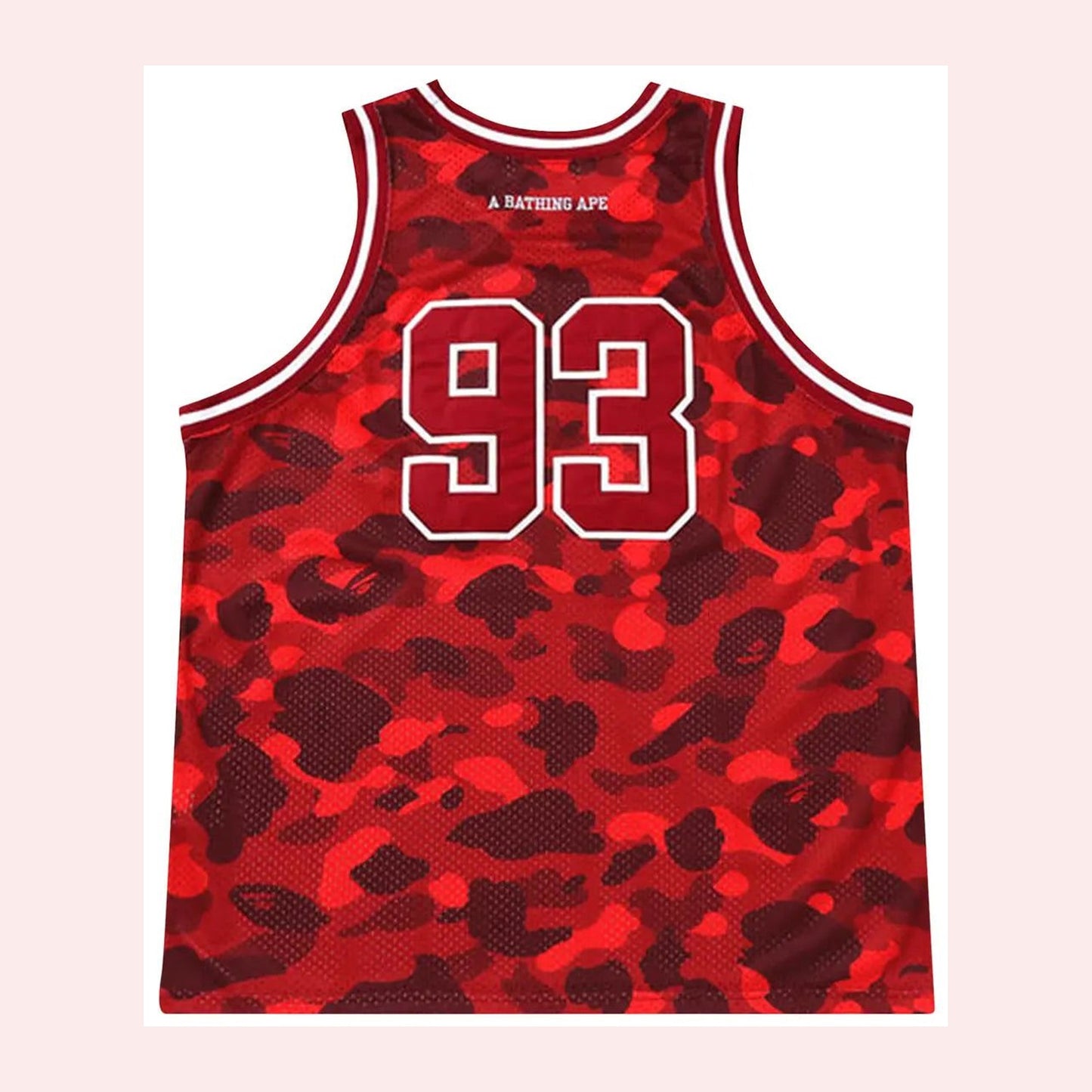 BAPE Color Camo Basketball Tank Top 'Red'