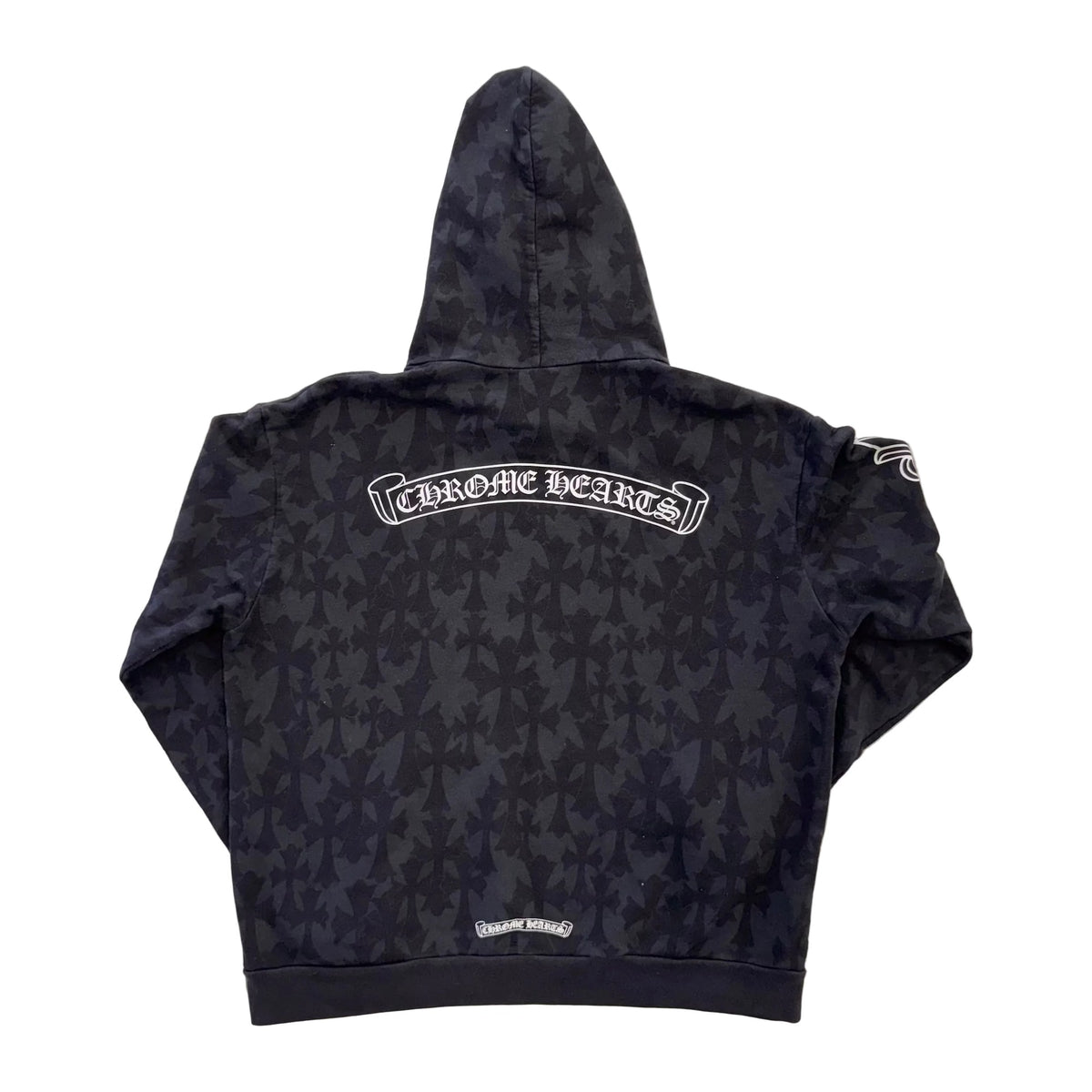 Chrome Hearts Plus Cross All Over Print Hoodie 'Black' (Pre-Owned)