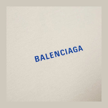 Balenciaga Badge Logo Tee 'Chalky White/Blue'