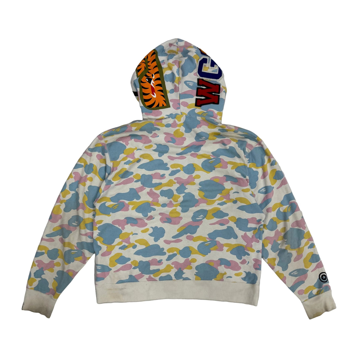 A Bathing Ape Multi Camo shark Relaxed Full Zip Hoodie (Pre-Owned)