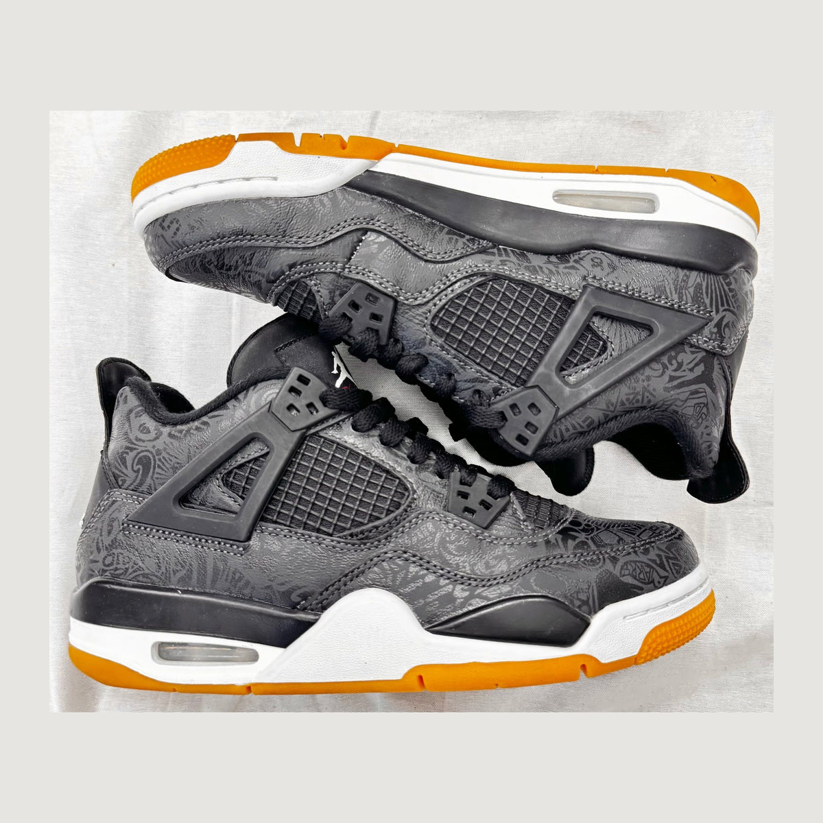 Jordan 4 Retro Laser Black Gum (GS) (Pre-Owned)