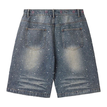 Vale Forever Iced Out Jorts 'Mid Blue'