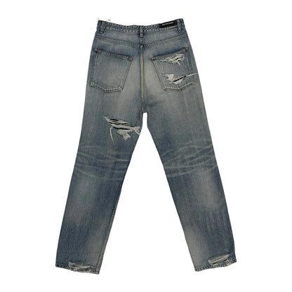 Balenciaga Distressed Straight-Leg Jeans ‘Blue’ (Pre-Owned)