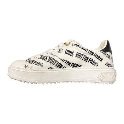 Louis Vuitton Squad Low Allover Print Graphic Signature Leather Black White (Women's) (Pre-owned)
