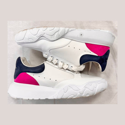 Alexander McQueen Oversized Court Trainer White Navy Pink (Women's) (Pre-Owned)