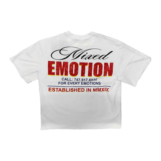Mixed Emotion Lottery Tee 'White'