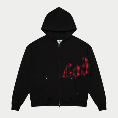 Godspeed OG Logo Sweatsuit (Black Red Plaid)