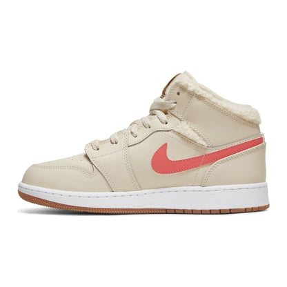 Jordan 1 Mid Utility Fleece Blanco Perla (GS)