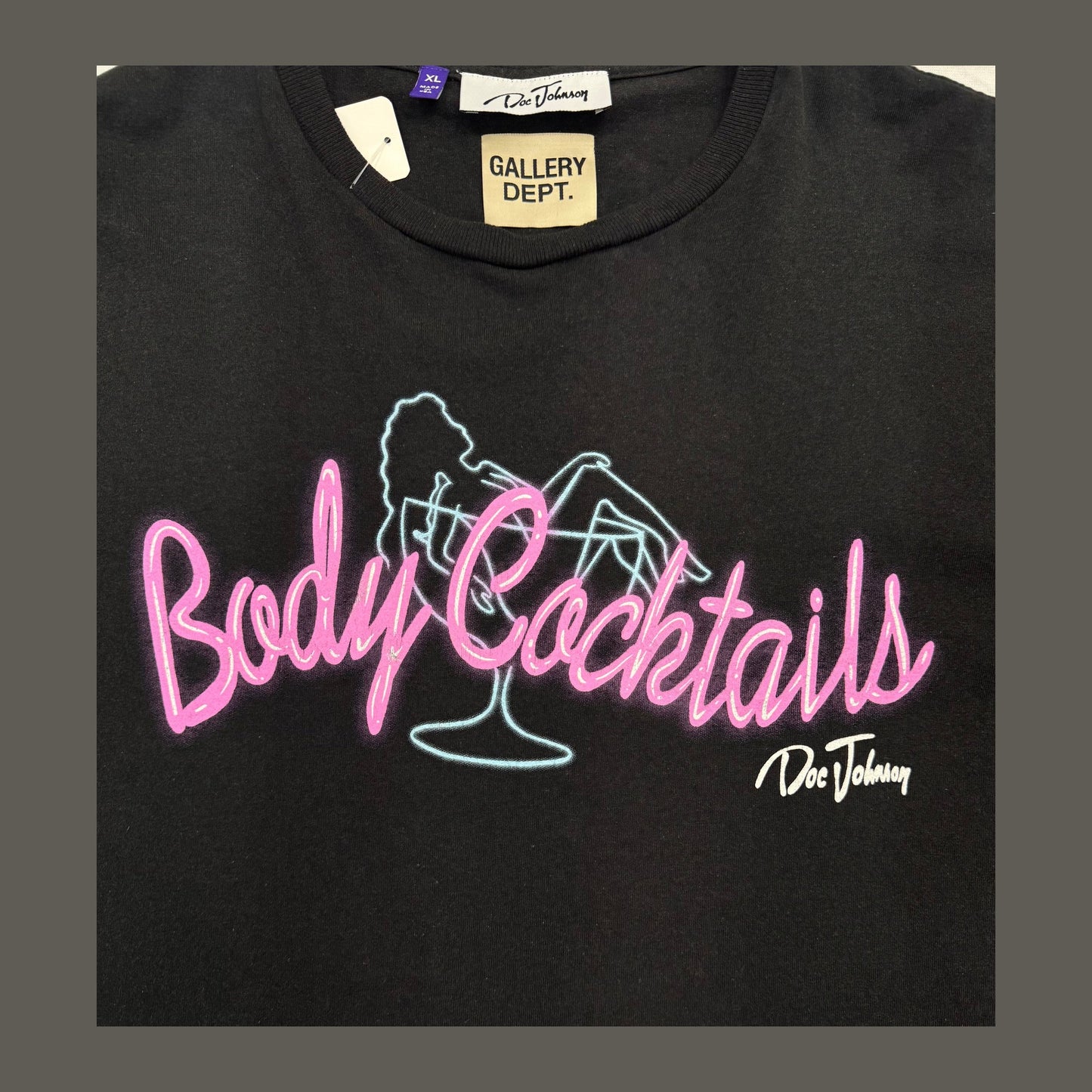 Gallery Dept. X Doc Johnson Body Cocktails T-Shirt 'Black' (Pre-Owned)