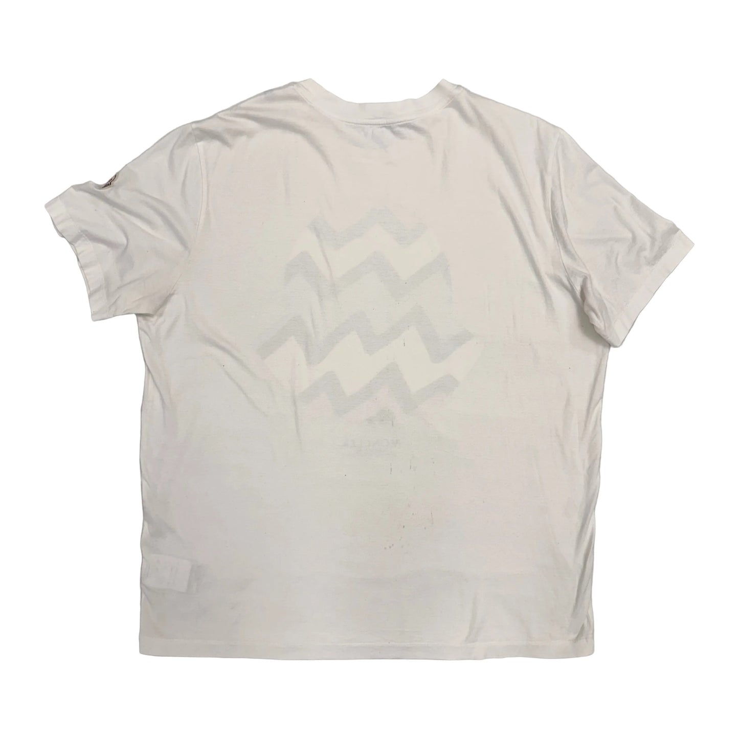 Moncler Zig Zag Logo Tee 'White' (Pre-Owned)