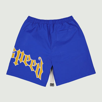 Godspeed OG Logo Nylon Shorts 'Blue Yellow'