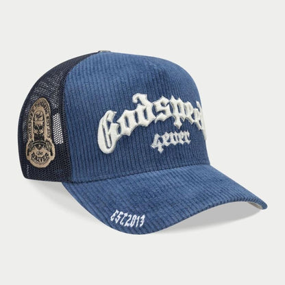 Godspeed Forever Trucker Hat Saphire Corduroy (Blue)