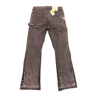 Gallery Dept. 'Carpenter Paint Splatter' Brown Jeans