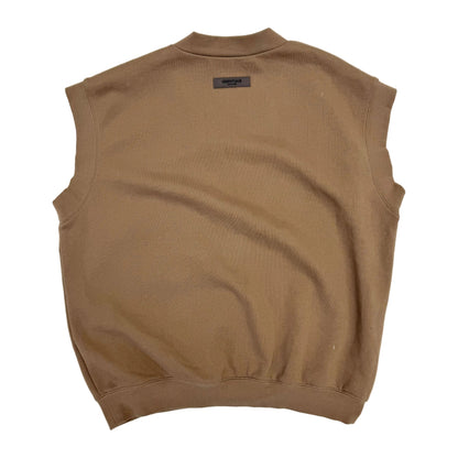Fear of God Essentials fleece vest 'brown' (Pre-Owned)