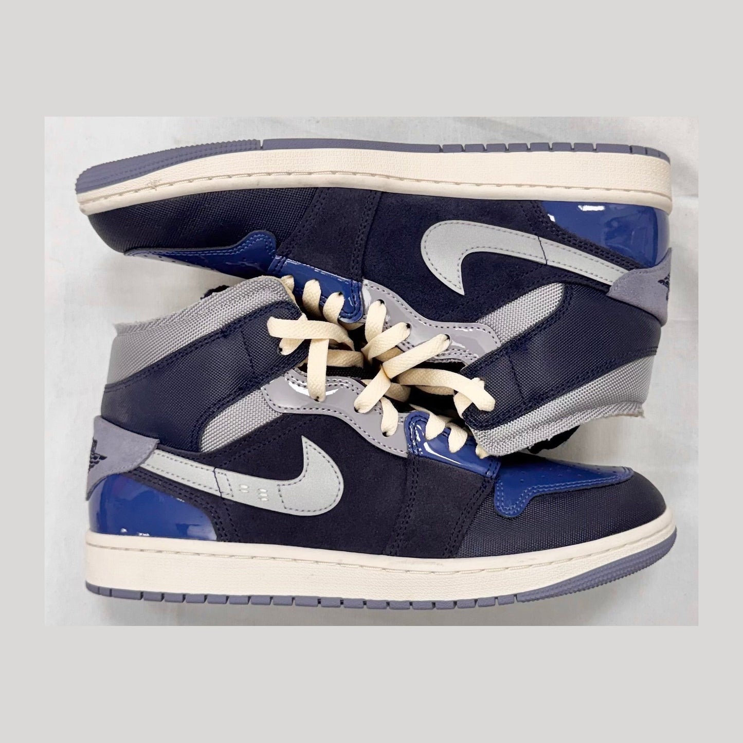 Jordan 1 Mid SE Craft Obsidian French Blue Ashen Slate White (Pre-Owned)