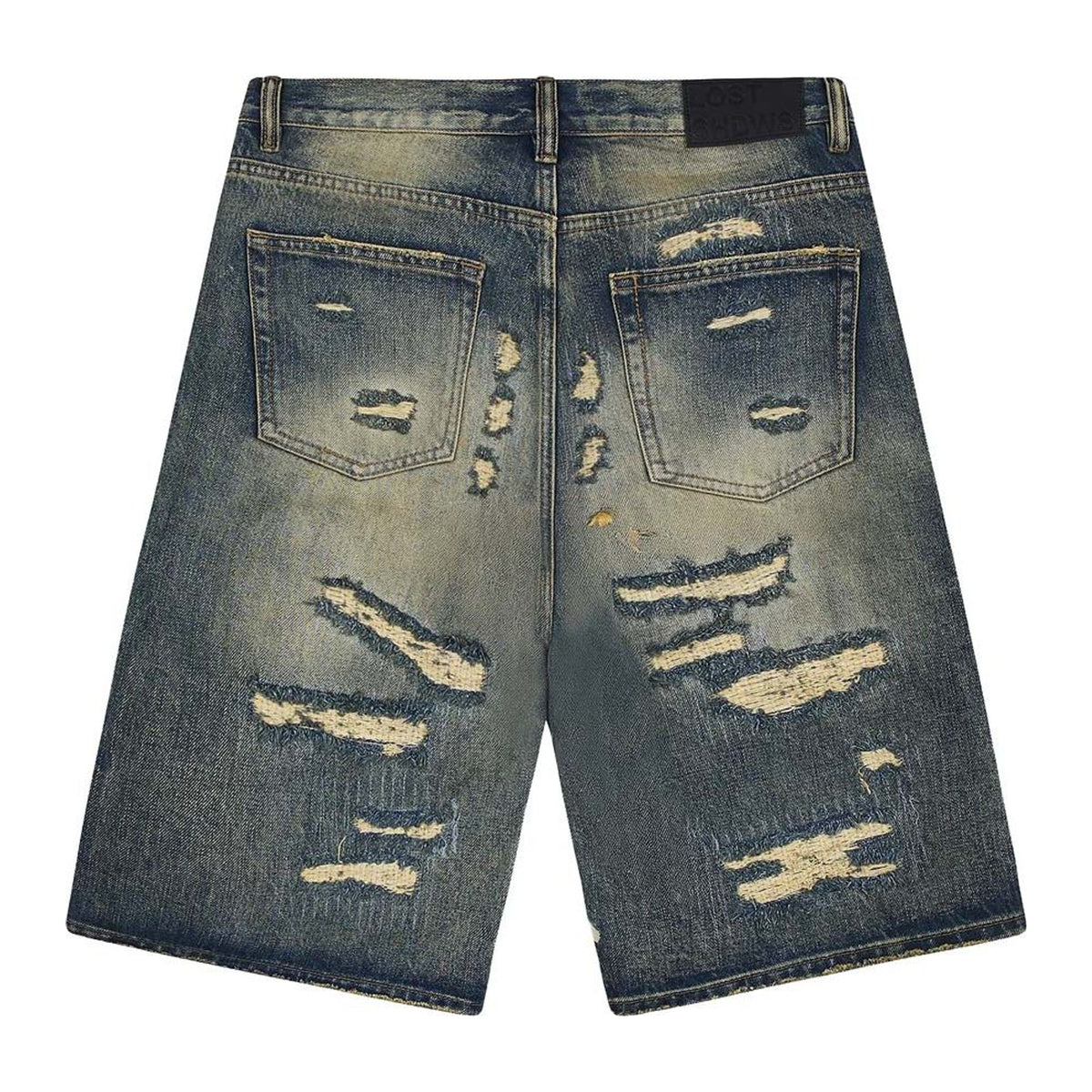 Lost Shadows Distressed Short 'Blue/Bone'