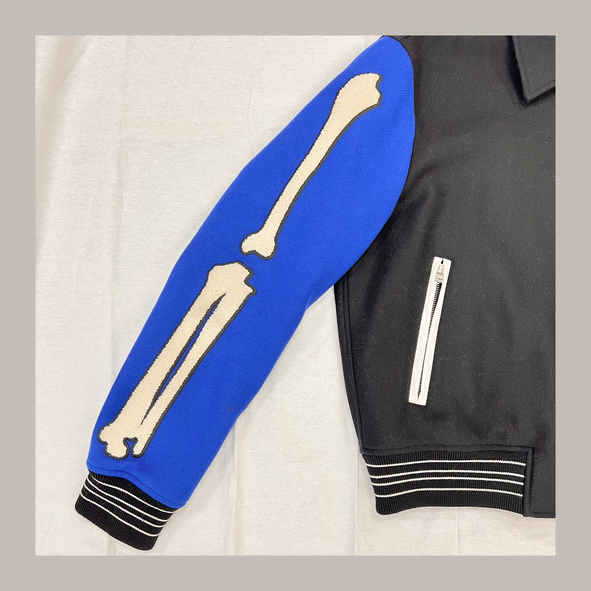 Amiri Bones Varsity Jacket 'Black/Blue' (Pre-Owned)