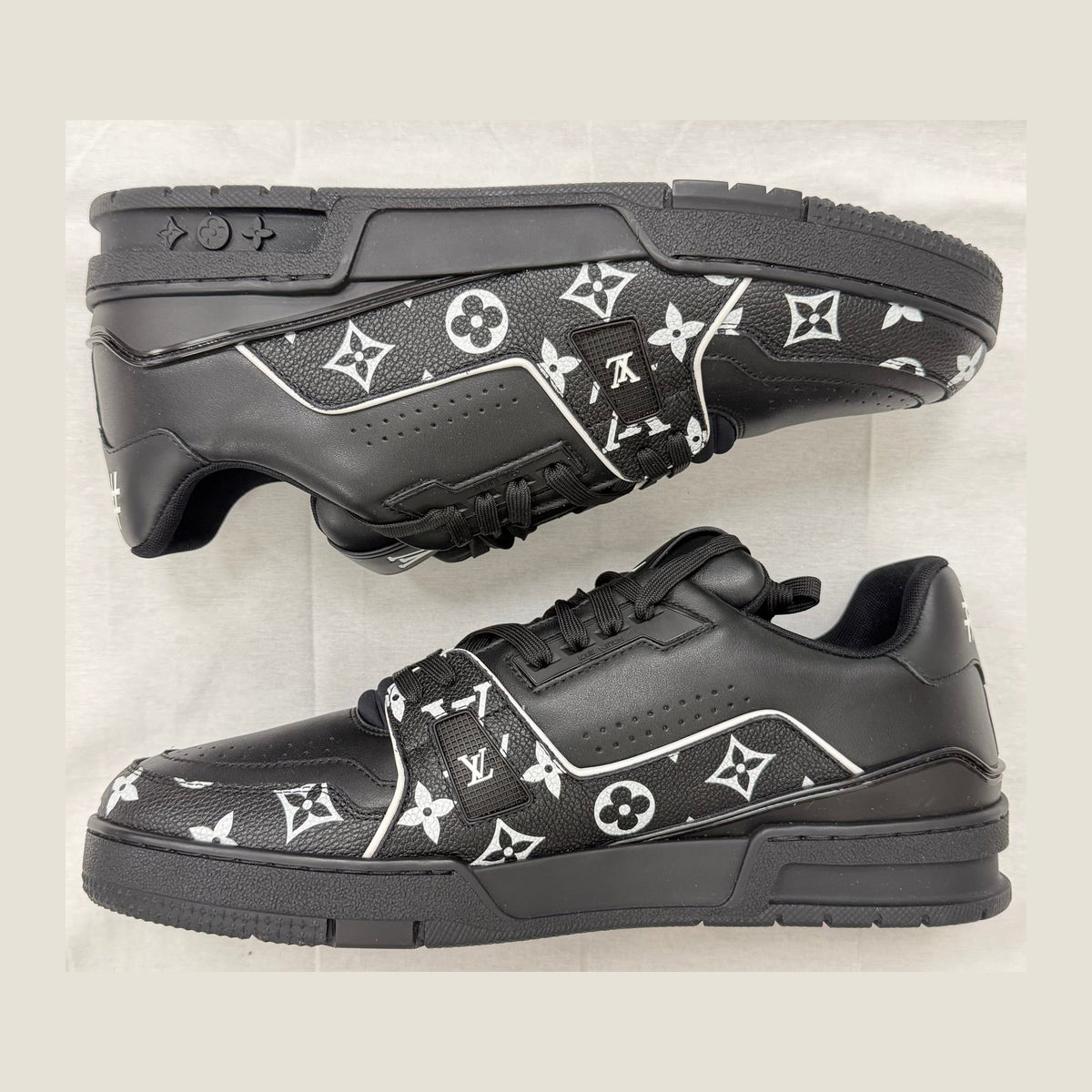 Louis Vuitton LV Trainer 'Black White Monogram' (Pre-Owned)