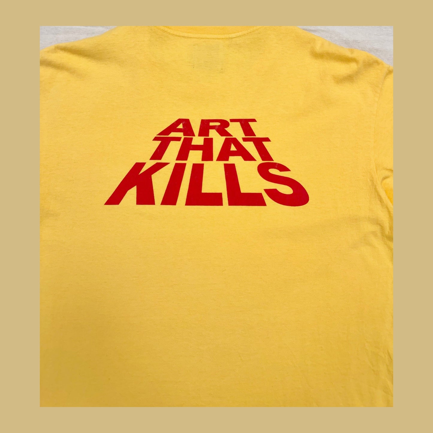 Gallery Dept. Art That Kills Stack Logo T-Shirt 'Yellow' (Pre-Owned)