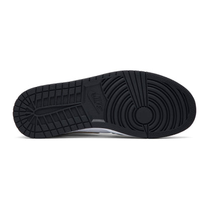 Jordan 1 Mid Patent Black White Gold