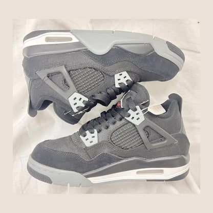 Jordan 4 Retro Black Canvas (GS) (Pre-Owned)