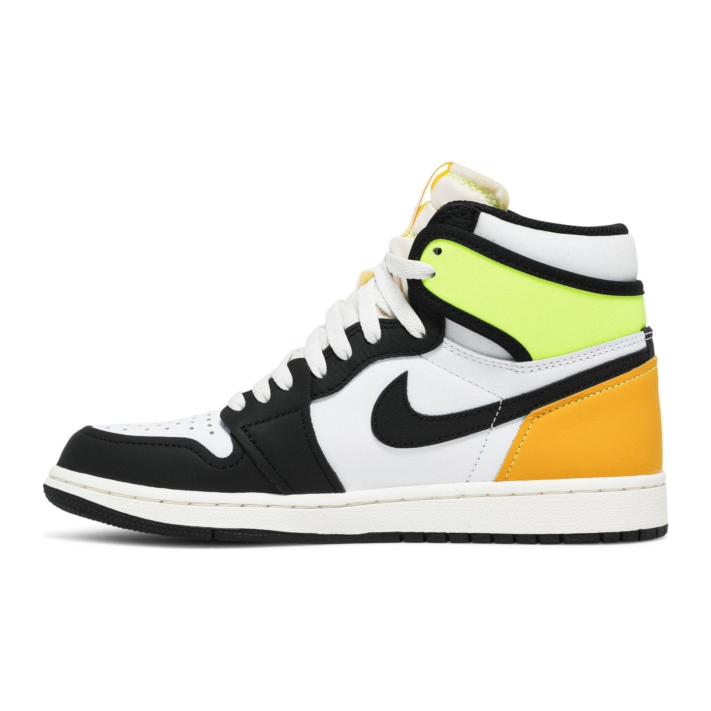 Jordan 1 Retro High White Black Volt University Gold