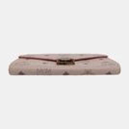 MCM Patrisia Visetos Monogram Print Faux Leather Envelope