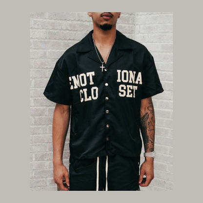 Mixed Emotion Black Backyard Nylon Shirt