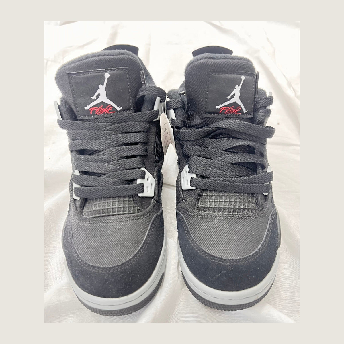 Jordan 4 Retro Black Canvas (GS) (Pre-Owned)