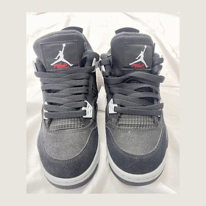 Jordan 4 Retro Black Canvas (GS) (Pre-Owned)