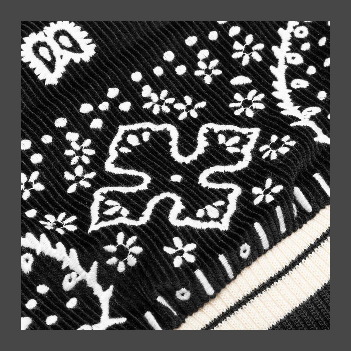 Rhude Bandana Bomber Jacket 'Black/White'