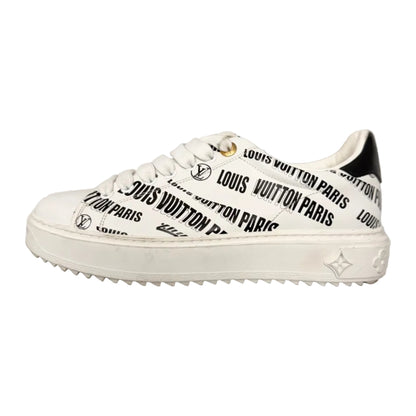 Louis Vuitton Squad Low Allover Print Graphic Signature Leather Black White (Women's) (Pre-owned)