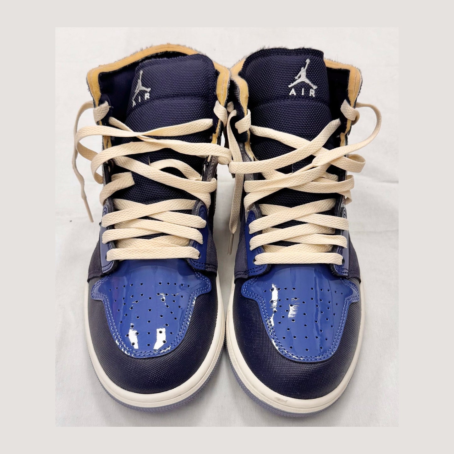 Jordan 1 Mid SE Craft Obsidian French Blue Ashen Slate White (Pre-Owned)