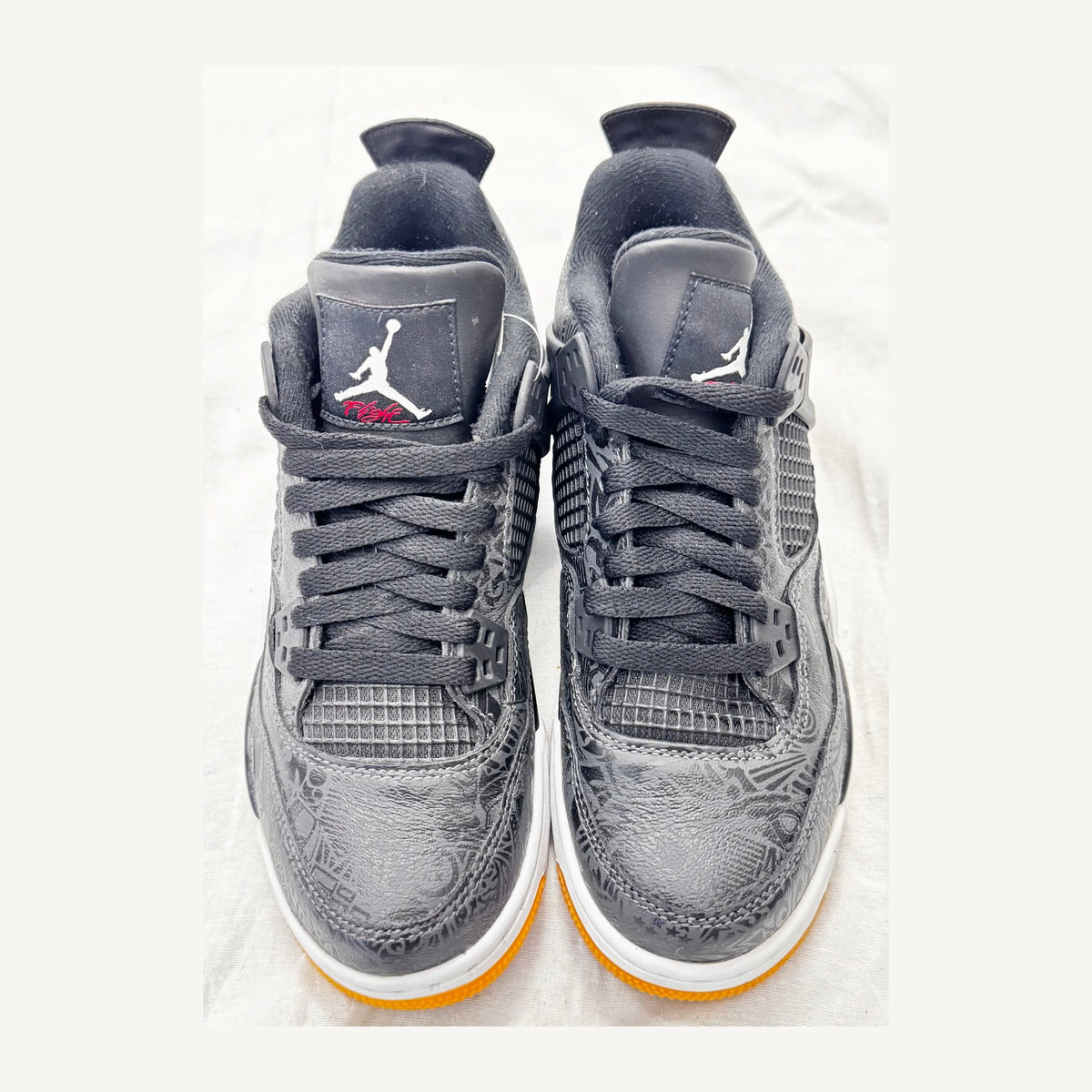 Jordan 4 Retro Laser Black Gum (GS) (Pre-Owned)