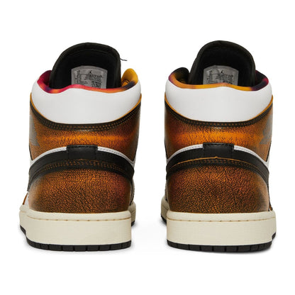 Jordan 1 Mid SE Naranja Wear-Off
