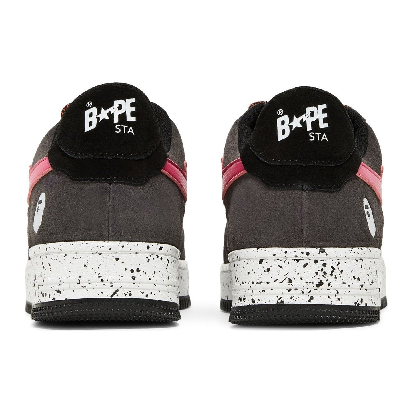 A Bathing Ape Bape Sta Negro Gris Rosa Gamuza