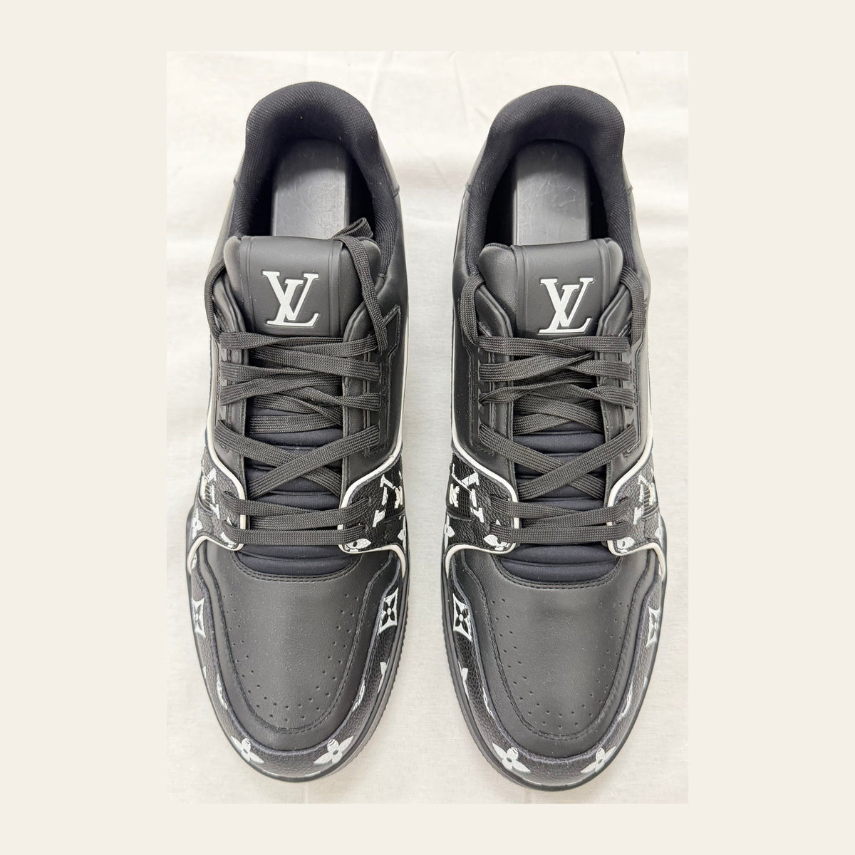 Louis Vuitton LV Trainer 'Black White Monogram' (Pre-Owned)