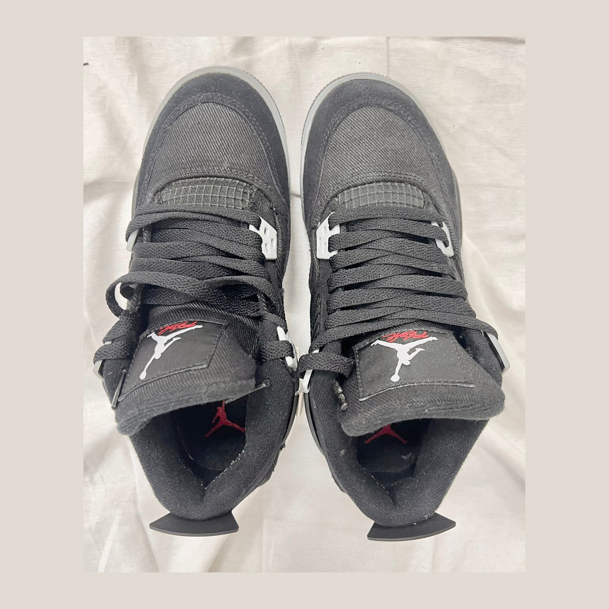 Jordan 4 Retro Black Canvas (GS) (Pre-Owned)