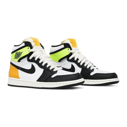 Jordan 1 Retro High White Black Volt University Gold