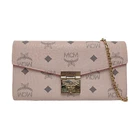 MCM Patrisia Visetos Monogram Print Faux Leather Envelope