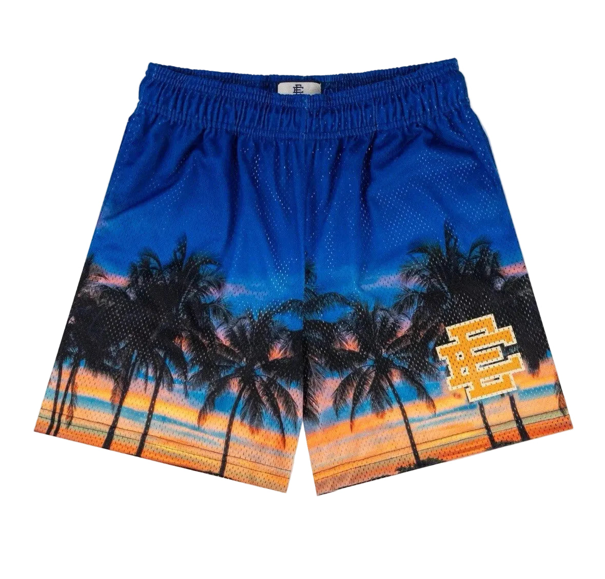 Eric Emanuel EE Basic/Core Mesh Shorts Palm Tree Sunset