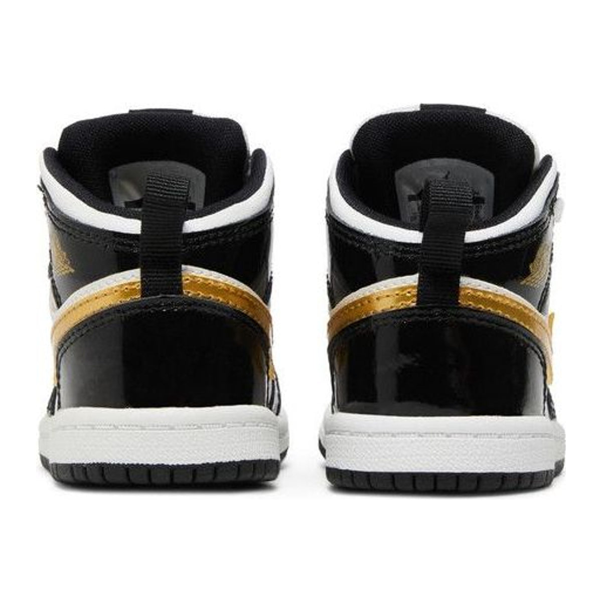 Jordan 1 MidPatent Black White Gold (TD)
